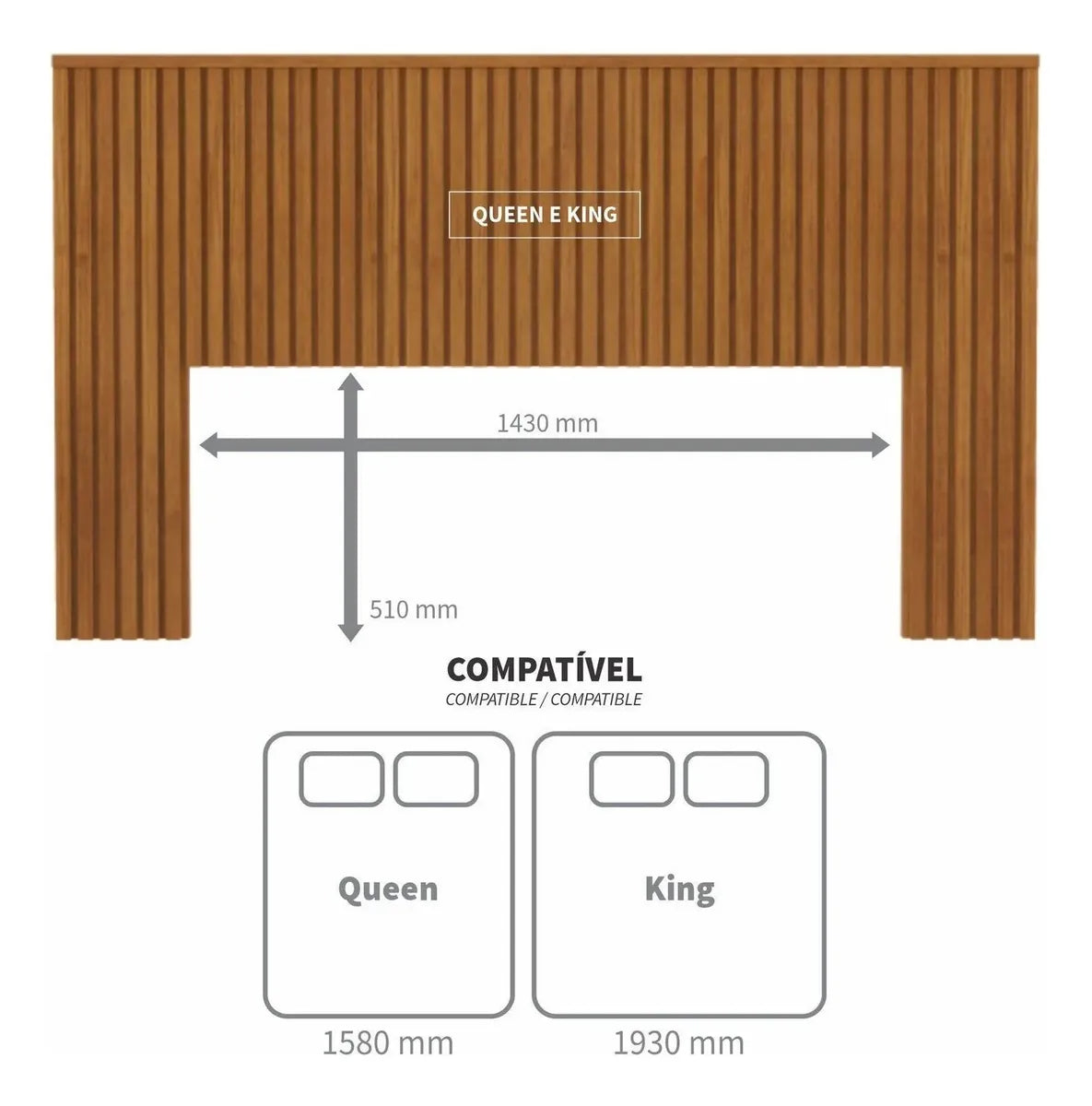 Painel Cabeceira Sonhar Queen 158