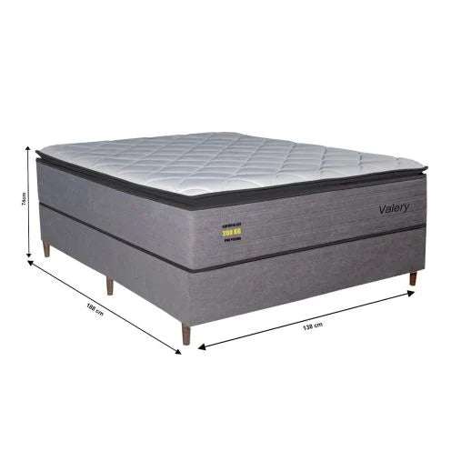Conjunto Cama Box Casal Valery 138x188x71