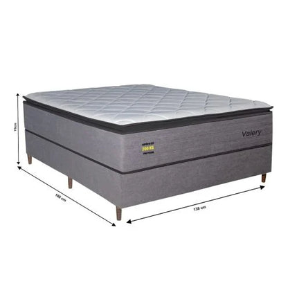 Conjunto Cama Box Casal Valery 138x188x71