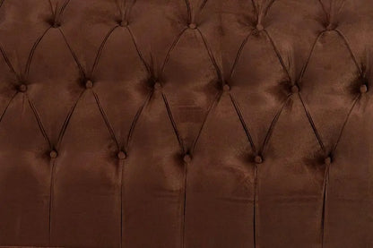 Cabeceira Estofada Casal Lecce 144x128x24 Bom Pastor Cor Marrom-escuro