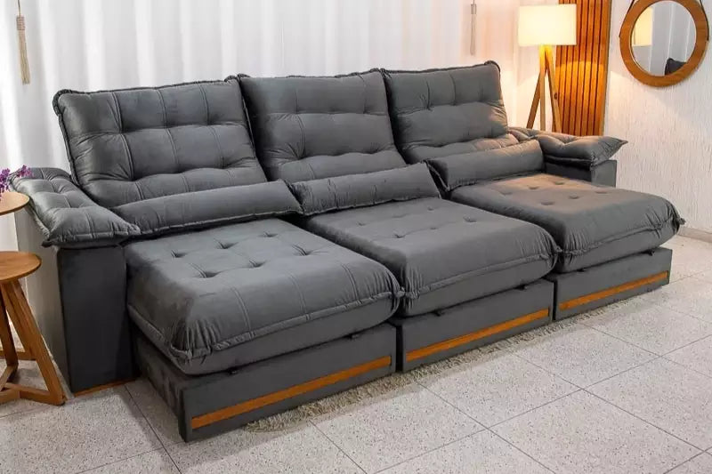 Sofá Retrátil Reclinável 3 modulos 3.50 mts