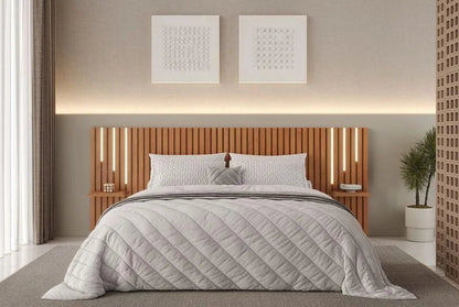 Cabeceira Lyon New Ripada C/led Mavaular Naturale