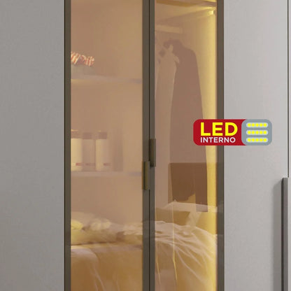 Guarda Roupa Casal Modernita Reflecta 6 portas